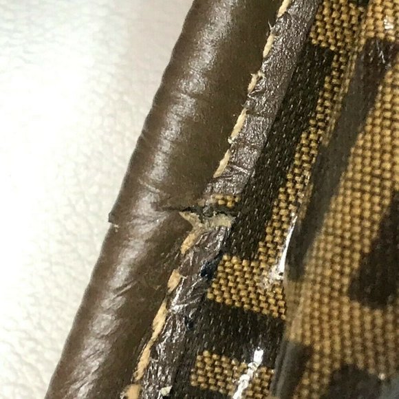 Authentic FENDI FF Zucca pattern Pochette Cross body Shoulder Bag Vinyl x Leathe - Picture 9 of 11